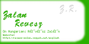 zalan revesz business card